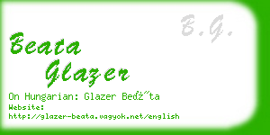 beata glazer business card